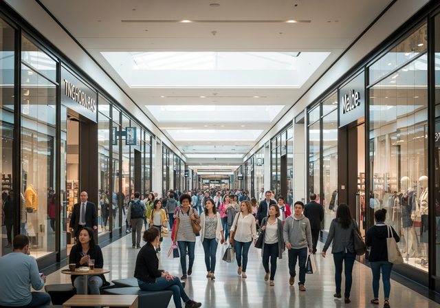 Shopping center interior