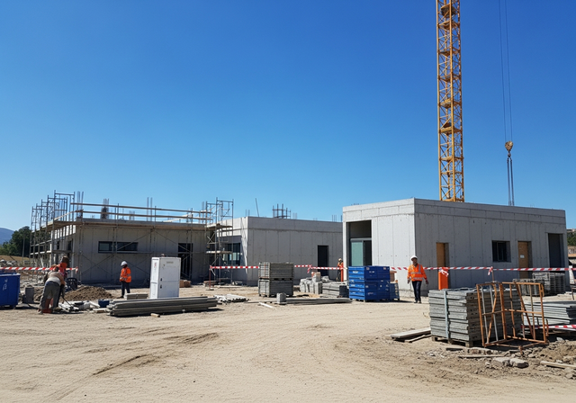 Institutional construction site in progress